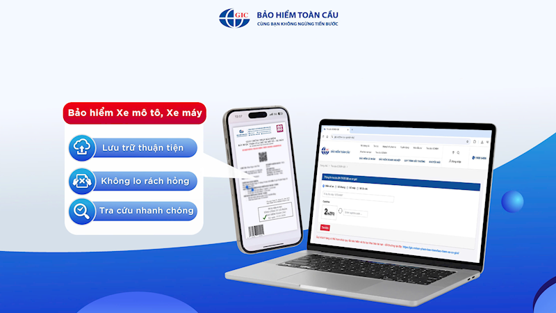 Giấy chứng nhận bảo hiểm xe máy điện tử GIC trên điện thoại